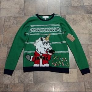 Ugly Christmas Sweater Unicorn Vomit 